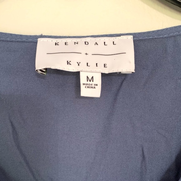 Kendall & Kylie blue cropped boho top - Picture 6 of 6